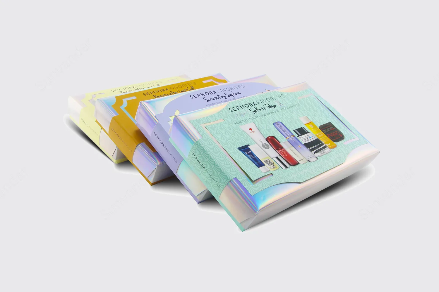 Cardboard telescope box
Holographic foil finish